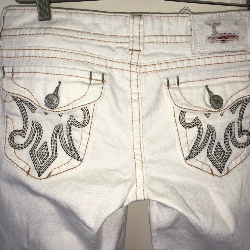 MEK Denim Chicago bootcut jeans 28x34 NWOT white